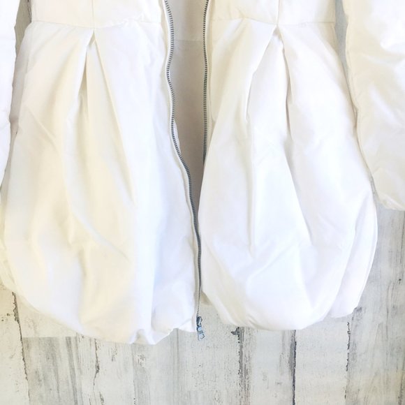 Alice+Olivia Blakely Flared Puffer Coat Duck Down - Picture 7 of 15